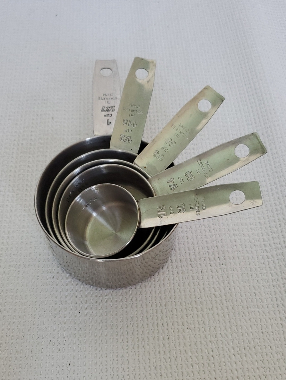 Laxinis World Stainless Steel Nested Measuring Cup Set - Silver
